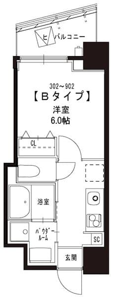 コンフォルト芝公園 10階の間取り 1