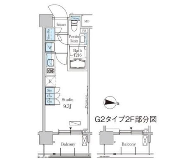 パークアクシス東高円寺 6階の間取り 1