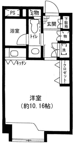原宿東急アパートメント 1階の間取り 1