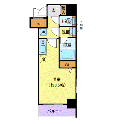 リーフコンフォート本厚木 11階の間取り 1