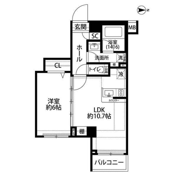 プレール・ドゥーク錦糸町Ⅴ 5階の間取り 1