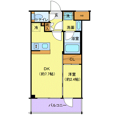 シーフォルム東新宿Ⅱ 5階の間取り 1