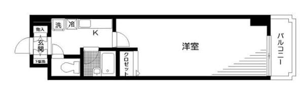 グレース東神田 9階の間取り 1