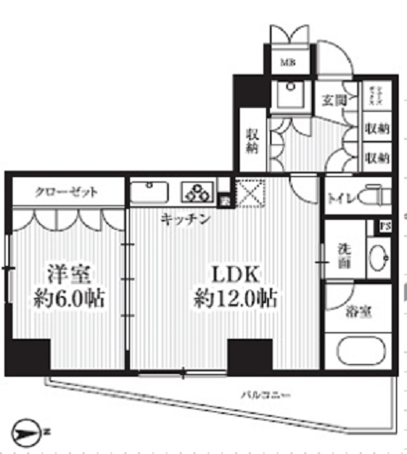 ＨＦ千駄木レジデンス 9階の間取り 1