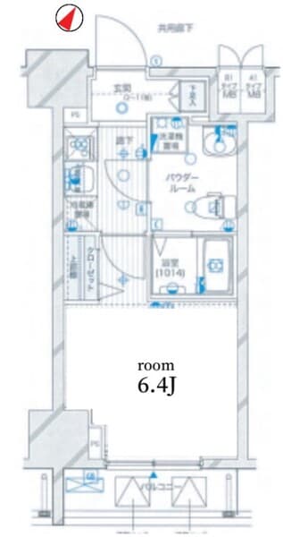 メインステージ蒲田Ⅵエグザ 11階の間取り 1