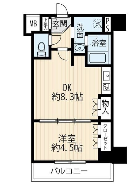 セジョリ大山 4階の間取り 1