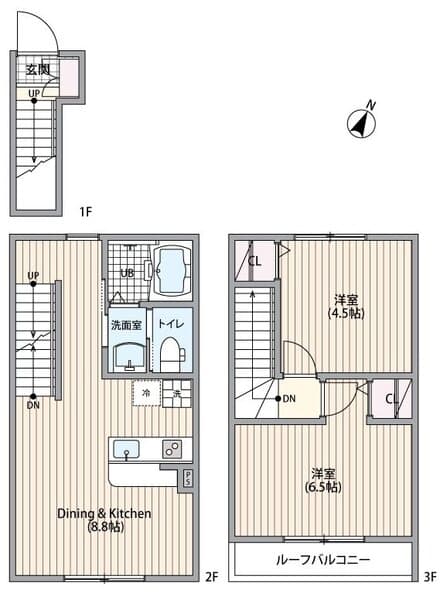 ミハス板橋弥生町 2階の間取り 1