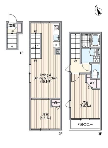 ミハス方南町 2階の間取り 1