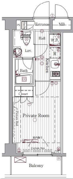 NISHIIKEBUKURORESIDENCE 2階の間取り 1