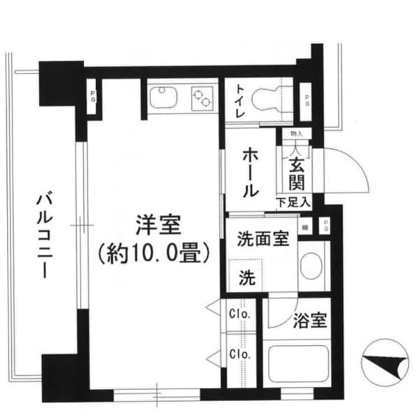 クリオ文京小石川 8階の間取り 1