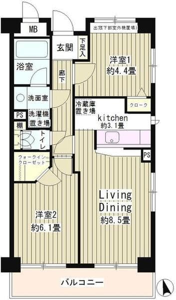 ステラコート 2階の間取り 1