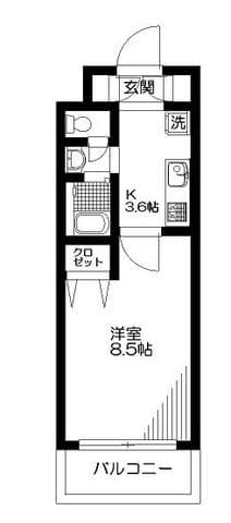 ウーノルミノーゾ 3階の間取り 1