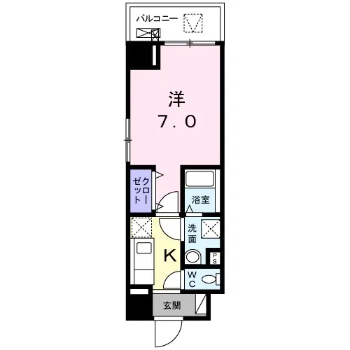 カデュウー 1階の間取り 1