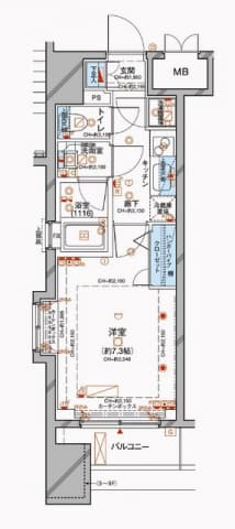 コンシェリア浅草 2階の間取り 1