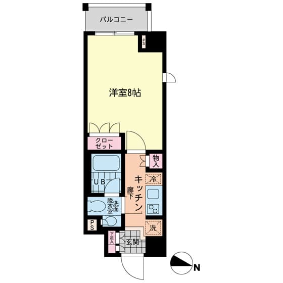 エスティメゾン赤羽 3階の間取り 1