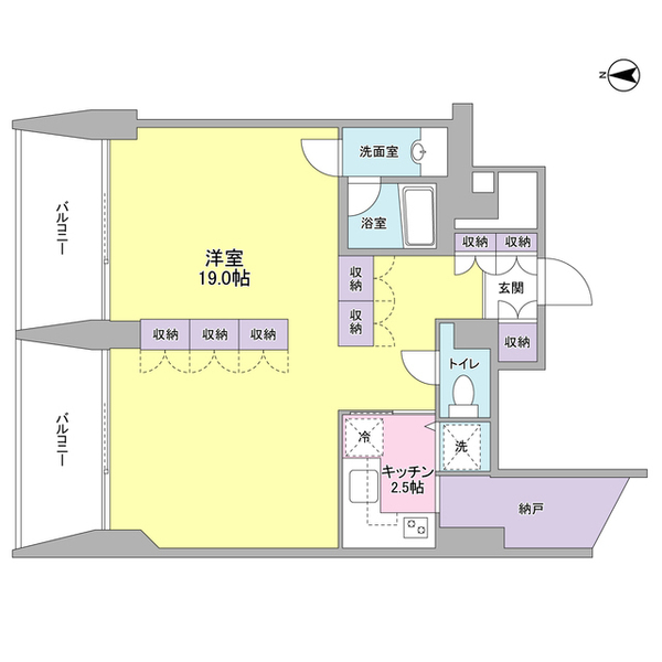 Ｎ３ユニテ 4階の間取り 1