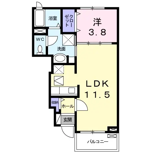 プリムローズエス 1階の間取り 1