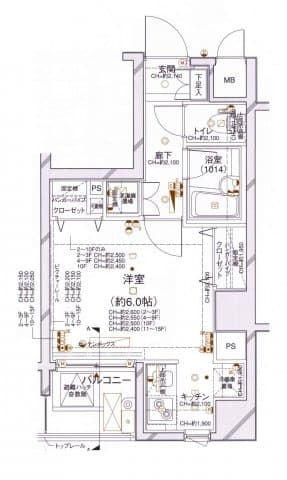 パレステュディオ麻布ＥＡＳＴ 10階の間取り 1