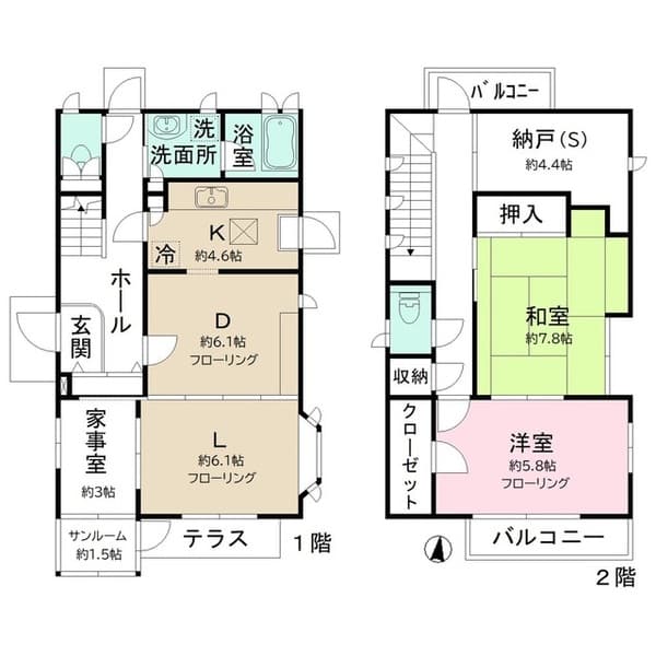 駒沢１−２ハウス 1階の間取り 1