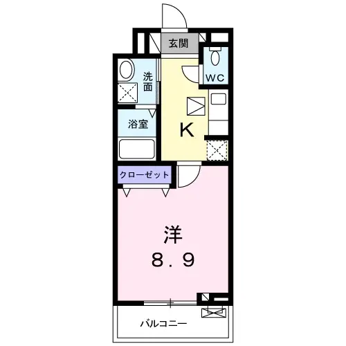 エピーメロン亀青 1階の間取り 1