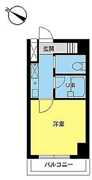 スカイコート日本橋人形町第2 5階の間取り 1