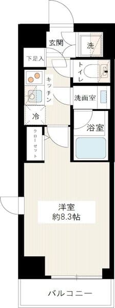 ＭＡＸＩＶ北千住 5階の間取り 1