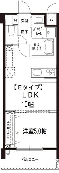 カサス・ガーデン 6階の間取り 1