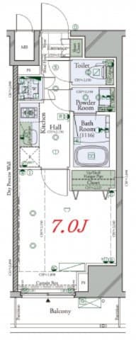 コンシェリア大塚　ＨＩＬＬＳＩＤＥ　ＳＱＵＡＲＥ 3階の間取り 1