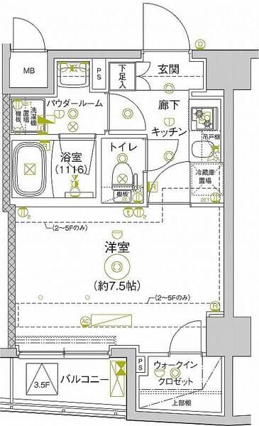 セジョリ新江古田 6階の間取り 1