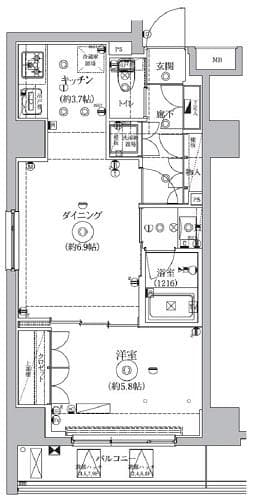 セジョリ武蔵関 2階の間取り 1