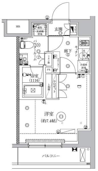 セジョリ武蔵関 304の間取り 1