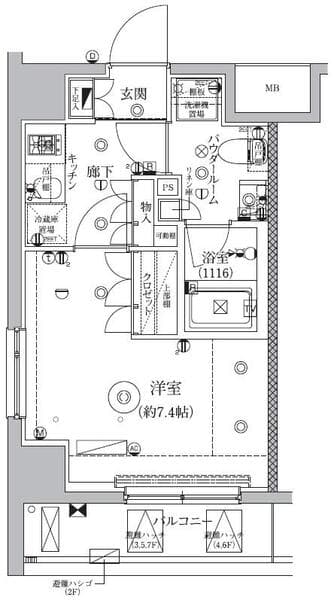 セジョリ武蔵関 3階の間取り 1