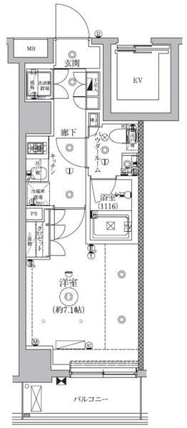 セジョリ武蔵関 6階の間取り 1