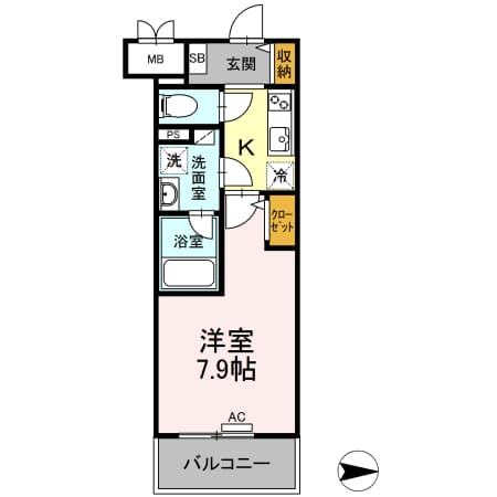 響 4階の間取り 1