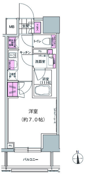 プレジリア東日本橋 13階の間取り 1