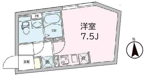 ALBA志茂 4階の間取り 1