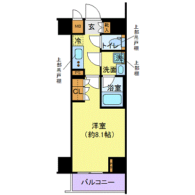 ディアレイシャス港区海岸 6階の間取り 1