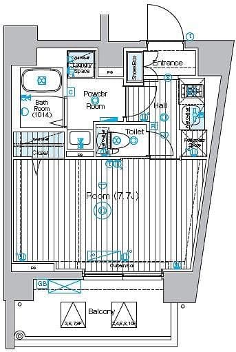 フェルクルールプレスト千住関屋 2階の間取り 1