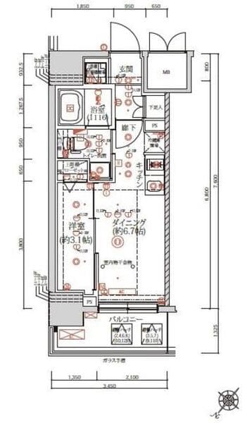 ＱＵＡＬＩＴＡＳ日本橋浜町 4階の間取り 1