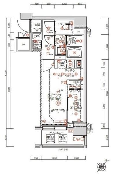 ＱＵＡＬＩＴＡＳ日本橋浜町 6階の間取り 1