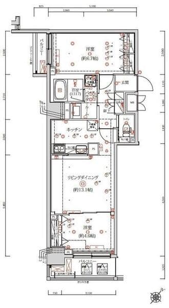 ＱＵＡＬＩＴＡＳ日本橋浜町 12階の間取り 1