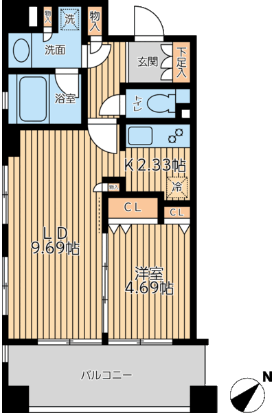 ＣＩＴＹ　ＳＰＩＲＥ　三ノ輪 4階の間取り 1