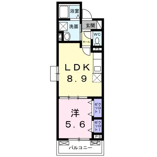 ドミールＭ 2階の間取り 1