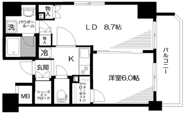 日神デュオステージ中野坂上ＮＥＸＴ 8階の間取り 1