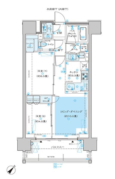 ディームス渋谷本町 5階の間取り 1