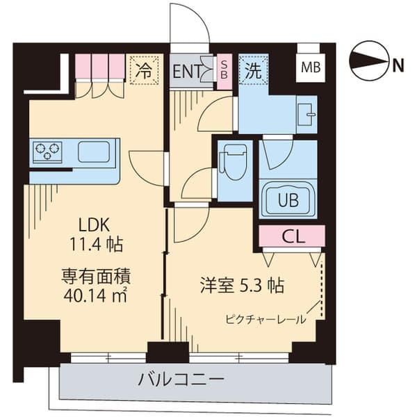 レガリア新中野 5階の間取り 1