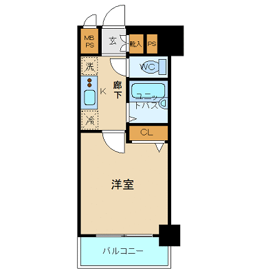 メインステージ巣鴨 7階の間取り 1