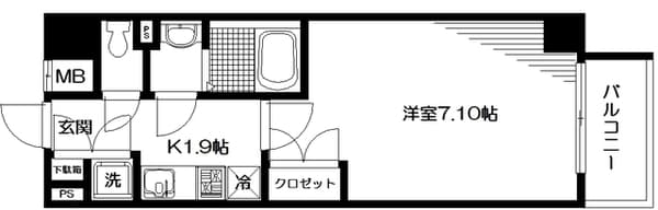 エトワール中野 4階の間取り 1