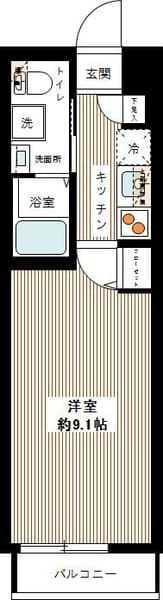 ＸＥＢＥＣ池上Ⅱ 2階の間取り 1