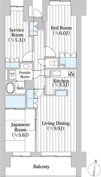 イーストパークス大島　サザンスクエア 3階の間取り 1